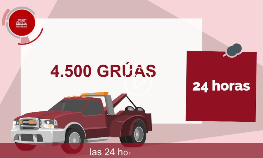 GENERALI. Seguros del automóvil en Córdoba GENERALI. Seguros del automóvil de Córdoba. Dibujo de una grúa
